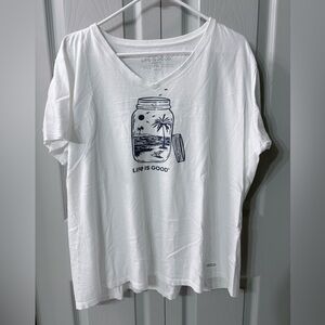 Life Is Good Crusher Tee graphic white size XXL